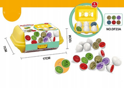 Układanka Jajka kształty dinozaury 6szt MONTESSORI