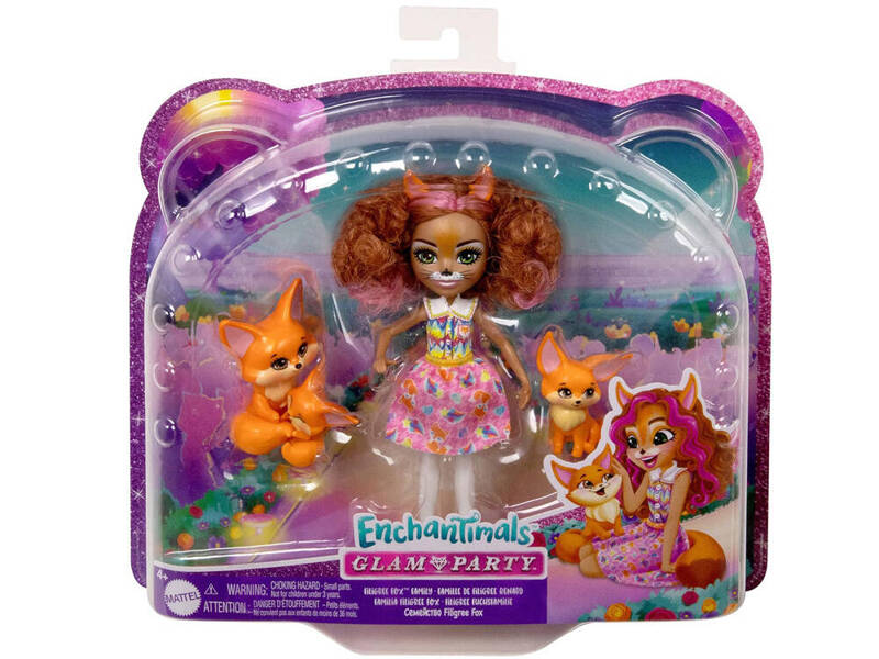 Enchantimals Lalka Filigree Fox zestaw lisia rodzinka Perk ZA5106