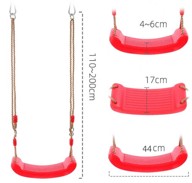 Huśtawka DLA DZIECI OGRODOWA DESKA plastikowa MOCNA siedzisko ZESTAW 