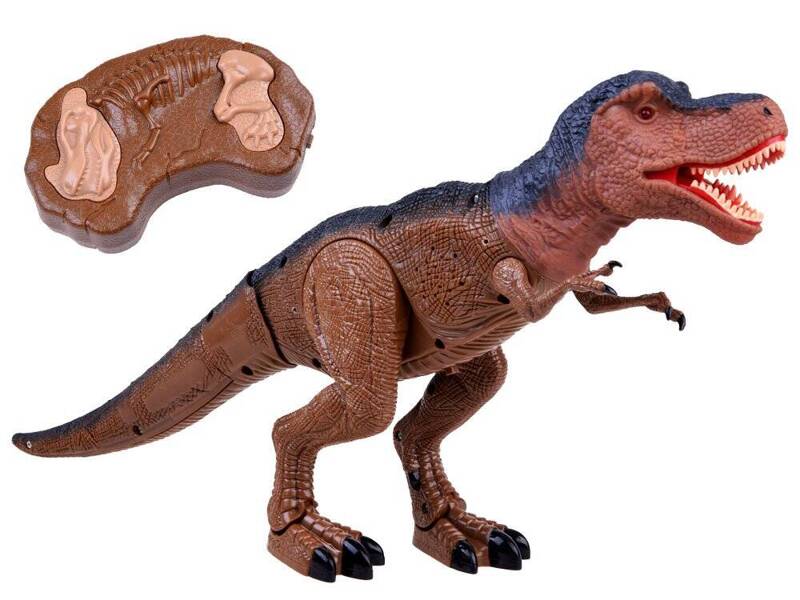 OGROMNY DINOZAUR ZDALNIE STEROWANY T-REX na PILOT Chodzący świeci 50 cm