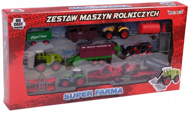 ZESTAW FARMA 4x TRAKTOR 8x MASZYN KOMBAJN ROLNICZE