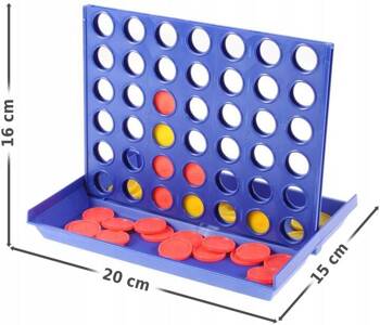GRA RODZINNA LOGICZNA UKŁADANKA LINE UP UŁÓŻ KOLORY 4 IN LINE DLA DZIECI