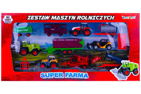 ZESTAW FARMA 4x TRAKTOR 8x MASZYN KOMBAJN ROLNICZE